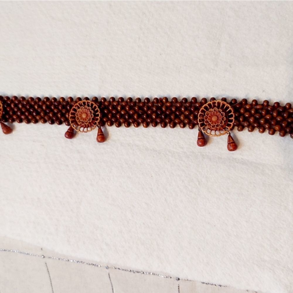 Wooden Weaved Tassel Belt - Picture 4 of 5